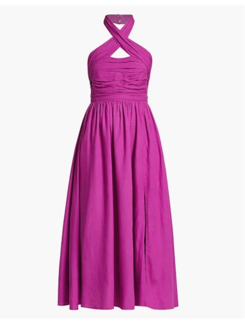 ASTR Women's Zaria Halter Midi-Dress Linen blend